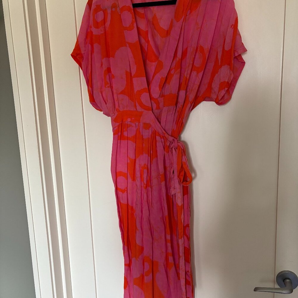 OSEI DURO SAMPA DRESS...HAND DYED in GHANA...L...EXCELLENT CONDITION...WORN ONCE